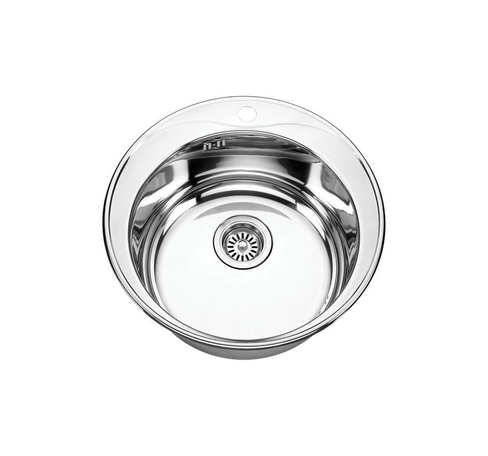 Мойка врезная круглая 510 мм нержавейка глянец/матовая Мойка врезная круглая 510 мм нержавейка глянец/матовая