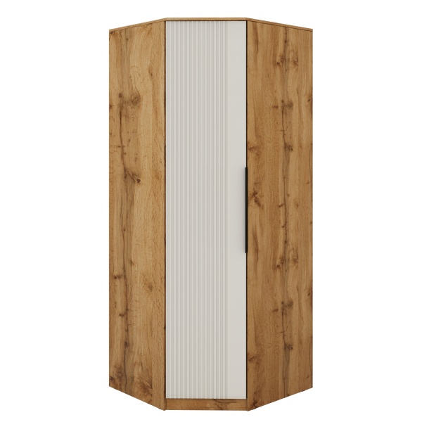 "Грейс" Шкаф угловой дуб вотан/бежевый софт тач "Грейс" Шкаф угловой дуб вотан/бежевый софт тач