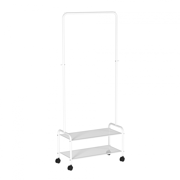 Вешалка гардеробная "Валенсия 22М" с двумя полками, на колесах. Вешалка гардеробная "Валенсия 22М" с двумя полками, на колесах.