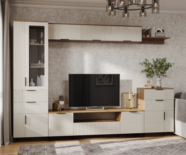 Гостиная модульная  "Грейс" 3006*450*2150мм Гостиная модульная  "Грейс" 3006*450*2150мм