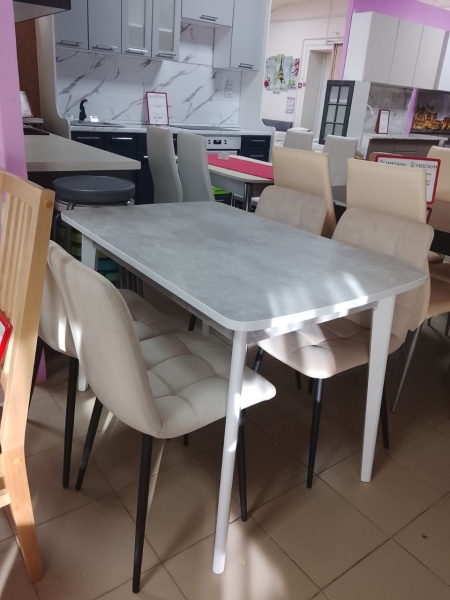 Стол "Верона" (н) Д (1100*700*750) белый/Цемент МФ "Мебель-Лотос" Стол "Верона" (н) Д (1100*700*750) белый/Цемент МФ "Мебель-Лотос"