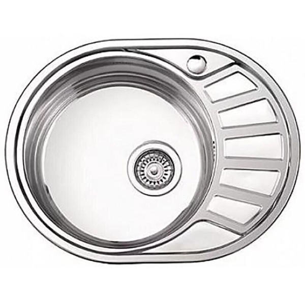 Мойка врезная овал 570 мм нержавейка сушка справа/слева Мойка врезная овал 570 мм нержавейка сушка справа/слева