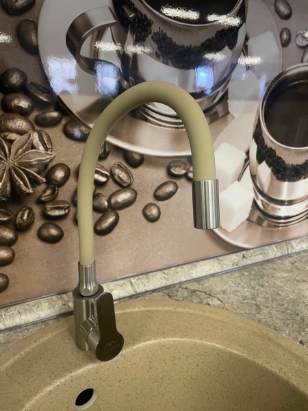 Смеситель 1 руч. ( A 54101-15) силиконовый бежевый Смеситель 1 руч. ( A 54101-15) силиконовый бежевый