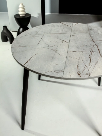 Стол круглый "Орион" раздвижной ЛДСП ( цвет в ассортименте)/ноги металл черный (950мм) Стол круглый "Орион" раздвижной ЛДСП ( цвет в ассортименте)/ноги металл черный (950мм)