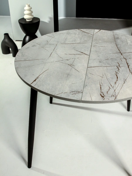 Стол круглый "Орион" раздвижной ЛДСП ( цвет в ассортименте)/ноги металл черный (950мм) Стол круглый "Орион" раздвижной ЛДСП ( цвет в ассортименте)/ноги металл черный (950мм)