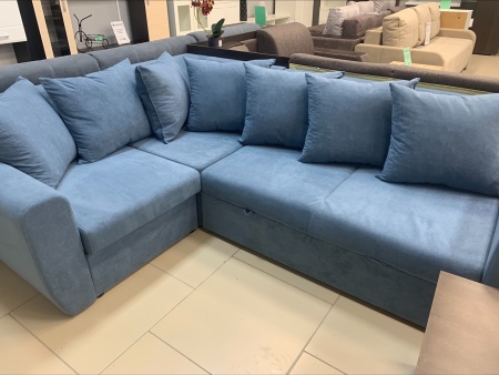 "Амели" Угловой диван пружина змейка/велюр RS  (2600*1850) "Амели" Угловой диван пружина змейка/велюр RS  (2600*1850)