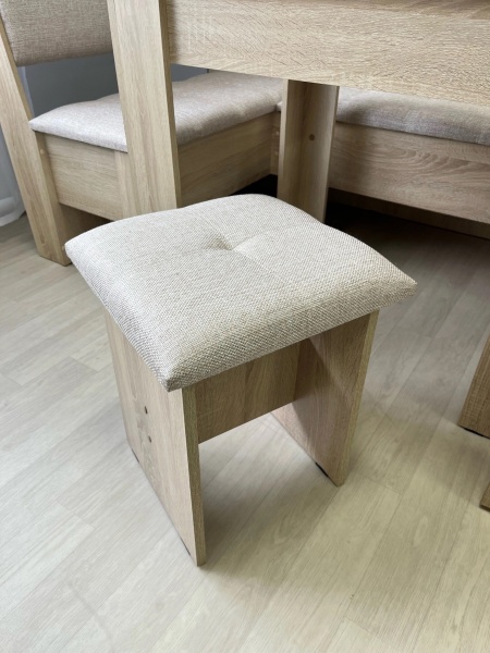 Табурет "Комфорт" корпус ЛДСП сидение кожзам (360*360*440)