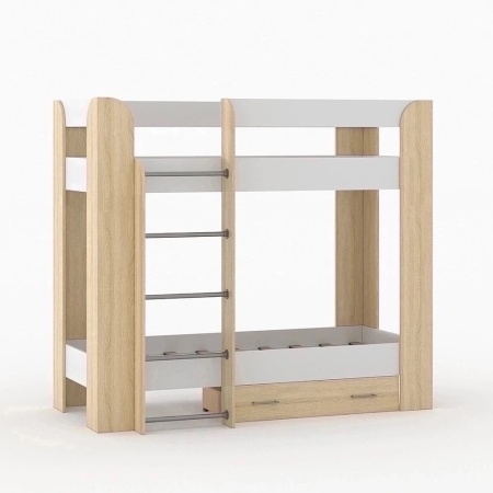 Кровать 2-х ярусная с ящиком "Мишка" Кровать 2-х ярусная с ящиком "Мишка"