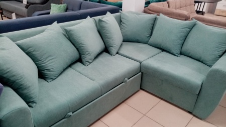 "Амели" Угловой диван пружина змейка/велюр RS  (2600*1850) "Амели" Угловой диван пружина змейка/велюр RS  (2600*1850)