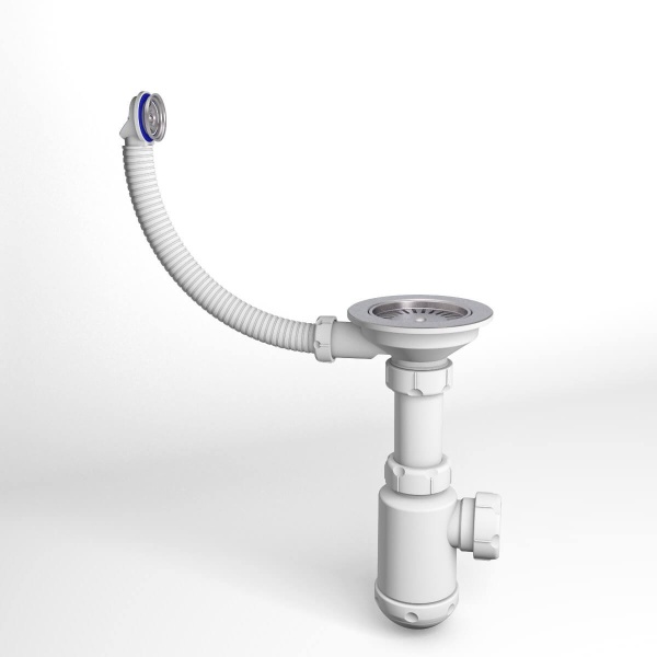 Сифон Grang 3 1/2 ЭКОНОМ с круглым переливом и винтом Сифон Grang 3 1/2 ЭКОНОМ с круглым переливом и винтом