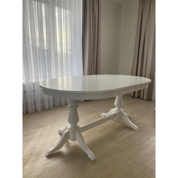 Стол "Консул 2" 1600*800(+400) белый ШПОН ИП Салеева Стол "Консул 2" 1600*800(+400) белый ШПОН ИП Салеева