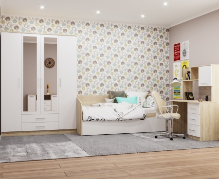 Шкаф 4-х ств. "Лаура" (1603*475*2203)  Шкаф 4-х ств. "Лаура" (1603*475*2203)