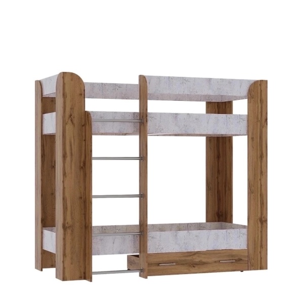 Кровать 2-х ярусная с ящиком "Мишка" Кровать 2-х ярусная с ящиком "Мишка"