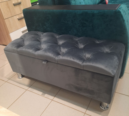 Банкетка с каретной стяжкой 1000  ноги хром/резные ноги (ИП Салеева) Банкетка с каретной стяжкой 1000  ноги хром/резные ноги (ИП Салеева)