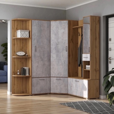 "Ника" прихожая шкаф угловой 704х704х2032 "Ника" прихожая шкаф угловой 704х704х2032