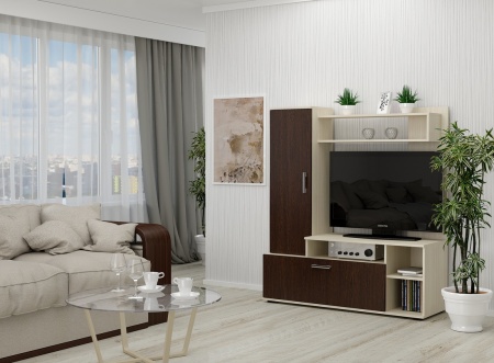 Мини-стенка "Алина" (1300*433*1486)  Мини-стенка "Алина" (1300*433*1486)