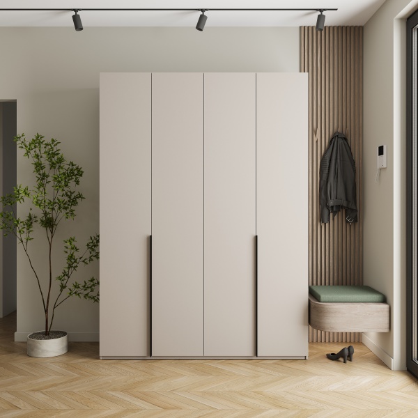 "Челси" шкаф 4 ств. ЛДСП (1600х519х2203) Кашемир "Челси" шкаф 4 ств. ЛДСП (1600х519х2203) Кашемир