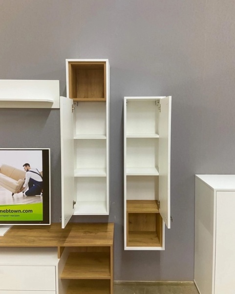 Шкаф навесной "Адель"(320*270*1204) белый/дуб крафт золотой Шкаф навесной "Адель"(320*270*1204) белый/дуб крафт золотой