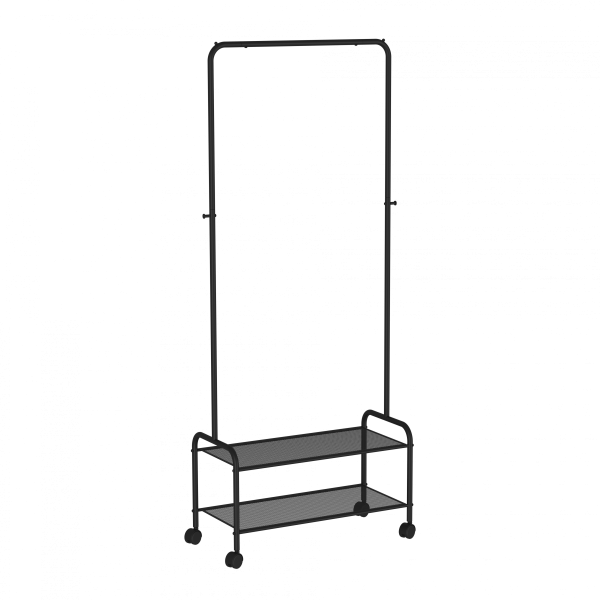 Вешалка гардеробная "Валенсия 22М" с двумя полками, на колесах. Вешалка гардеробная "Валенсия 22М" с двумя полками, на колесах.