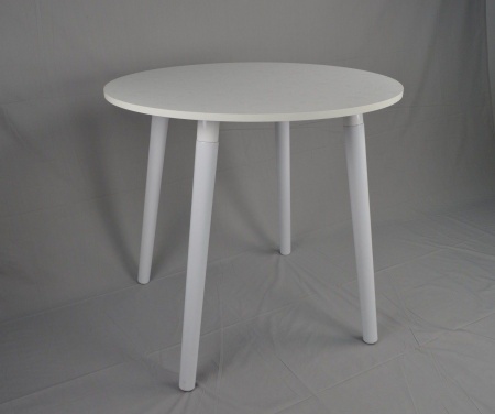 Стол "ЛОФТ" 800*800 МДФ белый/ножки белые круглый Стол "ЛОФТ" 800*800 МДФ белый/ножки белые круглый