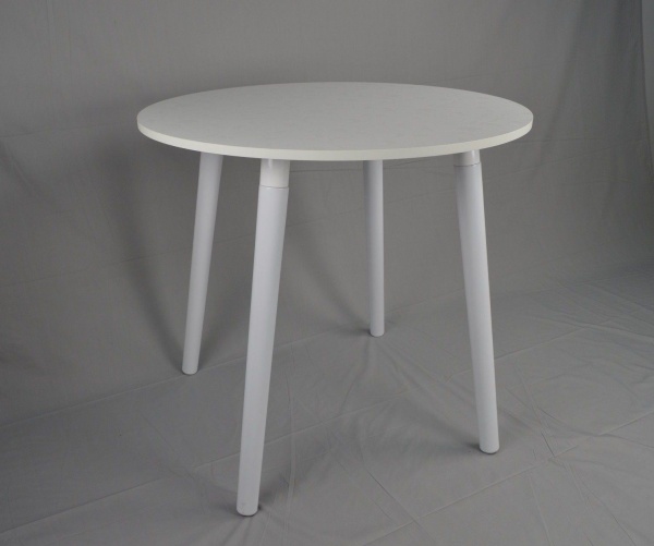 Стол "ЛОФТ" 800*800 МДФ белый/ножки белые круглый Стол "ЛОФТ" 800*800 МДФ белый/ножки белые круглый