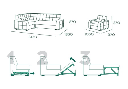 Триумф 1 ДУ (1 кат) Genesis 10 2470*1830*870 Мебельный формат г.Екатеринбург Триумф 1 ДУ (1 кат) Genesis 10 2470*1830*870 Мебельный формат г.Екатеринбург