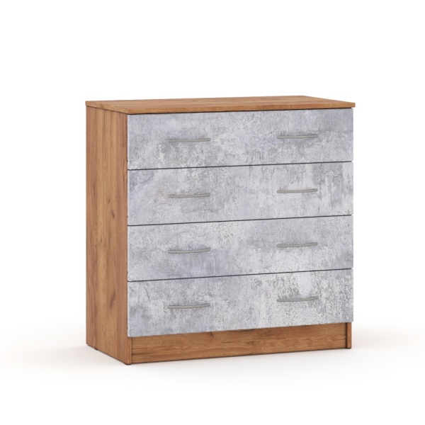 Комод "Белла 800" (806*433*825) дуб вотан/цемент светлый Комод "Белла 800" (806*433*825) дуб вотан/цемент светлый