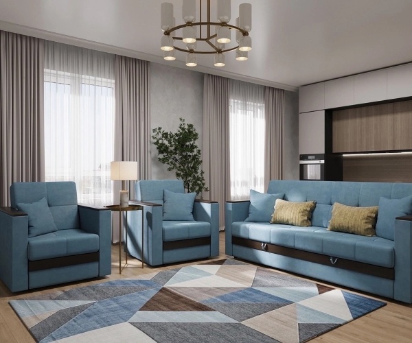 Набор мебели Атланта диван+2кресла МЯТА Набор мебели Атланта диван+2кресла МЯТА